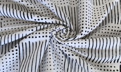 10 Yard Black Cotton Craft Fabric Indian Dot Printed Curtain & Dressmaking US