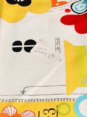 Lot of 10 Coordinating Fabric Scraps Bright Colors Sewing Theme Black Red Blue