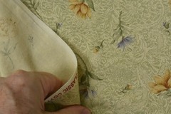 By 1/2 Yd, Vintage, Olive Gold & Lavender Floral Cotton, Classic Cottons, B1581