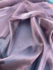 FABULOUS QUALITY SILK METALLIC ORGANZA PLAIN OR SILK TISSUE – BLACK/ COPPER!!!