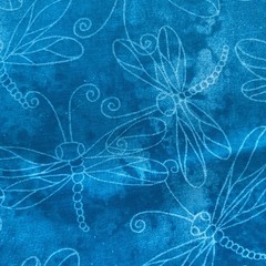 Fabric Traditions Fabric Turquoise Dragonflies 108” X 45 100% cotton #2401 2007