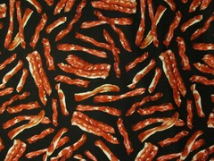 Bacon Strips Meat Bacon Snacks Food Cotton Fabric FQ