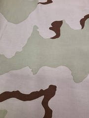 TRI DESERT STORM CAMO BANDANA CANVAS CAMOUFLAGE FABRIC MILITARY UNIFORM 5 YDSx62