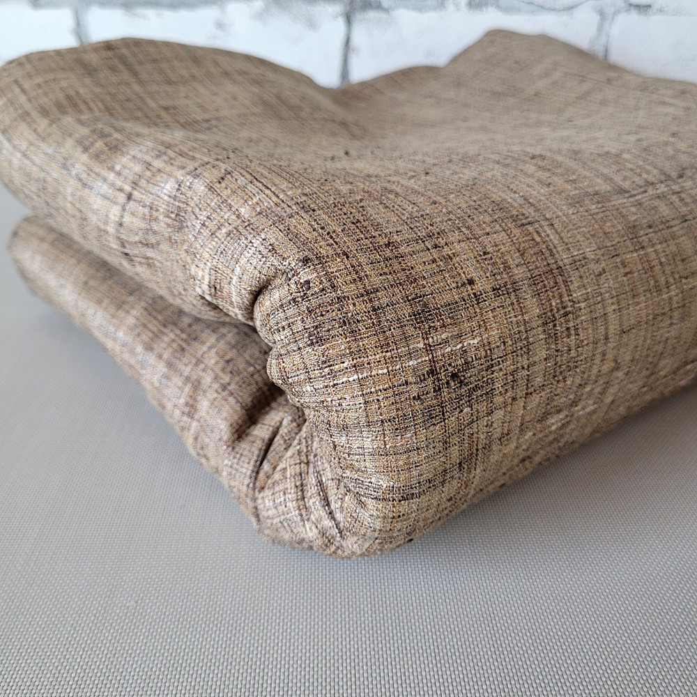 5 Yard Fabricut Sayzed Cocoon Fabric Drapery Bedding 118″ Wide Textured Brown