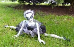 Czech Folk Art Puppet Black Ballerina – Handmade Original Puppet