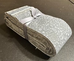 All Gray Jelly Roll – 100% Cotton – 9 Designs – Die Cut 2 1/2 x WOF