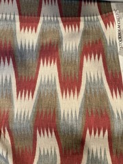 Thibaut Stockholm Chevron Red And Gray Fabric 4.25 Yards Knit-backed