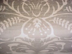 3Y GP & J Baker BP10496 Marchmont Silver Damask Floral Velvet Upholstery Fabric