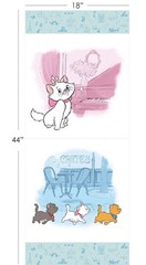 Disney Fabric 18″x44″ Panel The Aristocats 100% Cotton From Camelot