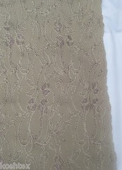 Beige Nylon Spandex French Lace Fabric by the Yard Scalloped Edge