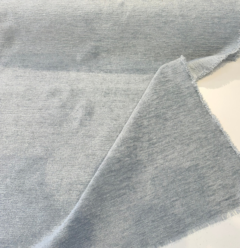 Upholstery Cuddle Blue Stone Soft Chenille Fabric By The Yard