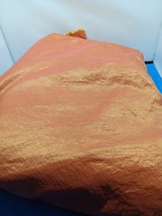 Sheer Crushed Gold Rust Polyester Sewing Fabric 15 Yards 56.5″ Wide