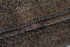 ONE Mario Sirtori Chenille Brown Leopard Animal Fabric 1.5M Made In Italy