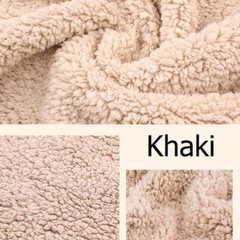 1M Polyester Sherpa Berber Fleece Fabric Faux Fur Lining Cloth Plain Soft Winter