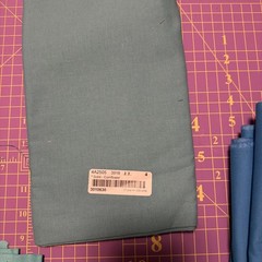 5 Yard Quilt Kit Solid Blue 1 Yard Pieces Cotton Fabric Connecting Threads