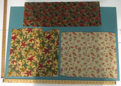 Cotton Quilt Craft Fabric Scrap Bundle Lot 7 Prints Flower Fairies Brown Peach