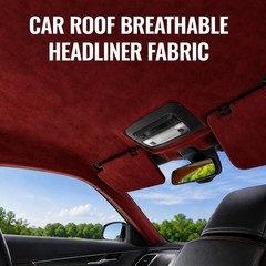 Headliner Fabric 108″ L x 60″ W Foam Backing for Car Truck RV SUV Boat Burgundy