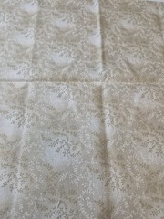 Neutral Vine Leaf Cotton Fabric 17×32 Beige Cream Quilting Craft Sewing Piece