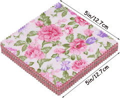Pink Charm Packs for Quilting 5 Inch – 5X5 Charm Squares Precut Quilting Fabric