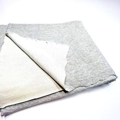 Double Knit Textured Gray 4 Way Stretch 56 ” Wide Fabric Lot of 5 Yards for $ 10