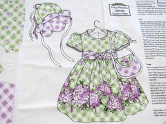 Daisy Kingdom GINGHAM VIOLETS Daisy Dolly Dress 17-19″ Doll Cut & Sew Fabric