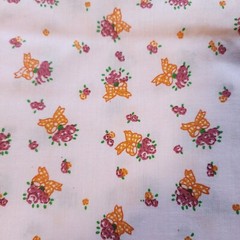 Vintage Pink Fabric Floral Solid Poka Dot Craft Quilt DIY Cotton Mix 6 Yard Lot