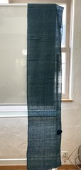 Antique Japanese BORO Light Indigo Kaya Mosquito Net Cotton Asagi Blue 82”