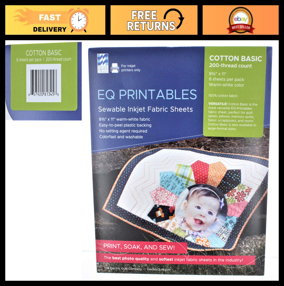 Inkjet Fabric Sheets for DIY Projects – 1 Pack, Printable Fabric for Crafts