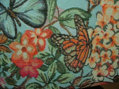 Curtain Upholstery Tapestry Fabric “Butterflies In The Sky” Cushion Chair Pads