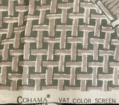 Vintage Cohama Fabric Vat Screen Print Cotton Grand Isle 4 Yards x 54in Wide