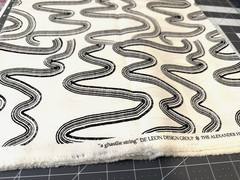 1/2 YARD GHASTLIE STRING White & Black Alexander Henry Cotton Quilt Fabric OOP