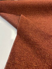 Chenille Presley Red Henna Tweed Upholstery Fabric by the yard