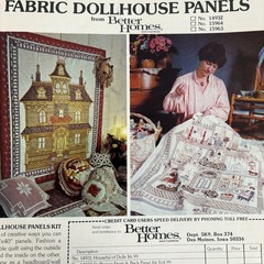 Better Homes & Gardens Fabric Dollhouse Panels Kit Paint Quilt Embroidery 1978