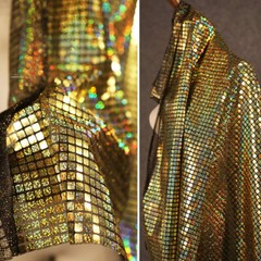 Iridescence Shining Reflective Magic Rainbow Fabric Clothing Craft 17.7*37.4in