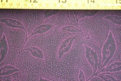 By 1/2 Yd, Plum Leaves on Black Quilt Cotton, RJR, Jinny Beyer Palette/4732,B734