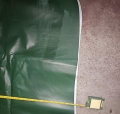Green Faux Leather Fabric Piece, Solid Color, Synthetic Fiber Content