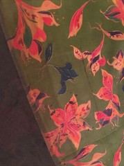 2.1yd 100% gambiered Silk Fabric plant based dyeing process skin Nourishing ￼