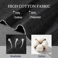 9OZ Washed Denim Fabric by the Yard, 71″ Wide Polyester Cotton Jean Material for