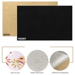 Self Adhesive Felt Sheet Black Backing Drawer Jewelry Box Liner 9×11 5PCS