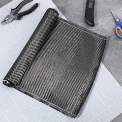10ft x 12″ Carbon Fiber Fabric Roll – Black 2×2 Twill Weave for Cars, Boats & Mo