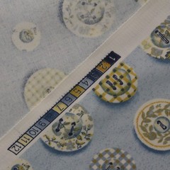 DURALEE ANNABELL PORCELAIN BLUE ASSORTED BUTTONS 100% COTTON FABRIC BY YARD 54″W