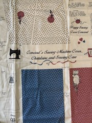 VTG Joan Kessler Concord Fabrics-Cut&Sew Fabric Sewing Machine Cover&Chatelaine
