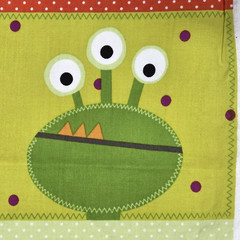 Googlies Monsters Cheater Quilt Blocks Juvenile Cotton Fabric Benartex 1.5 YDS