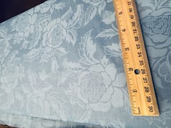 VTG Cotton Chintz Fabric BLUE ROSES on Wedgwood BLUE FRENCH COUNTRY By the YARD