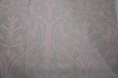 RALPH LAUREN 24X26 FABRIC REMNANT “STANDISH DAMASK” COLOR BISQUE INDIA #