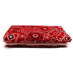 45″ (3 Yards Cut) 100% Cotton Printed Bandana Craft Fabric, Red