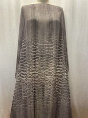 Poly Rayon Georgette Exotic Abstract Ombre Charcoal Slate Grey Fabric 4 Yds 58″W