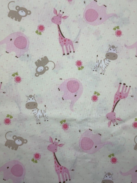 Baby Safari Animals Fabric By Richloom Cotton 44″ BTY