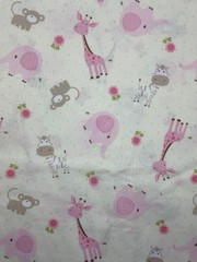 Baby Safari Animals Fabric By Richloom Cotton 44″ BTY