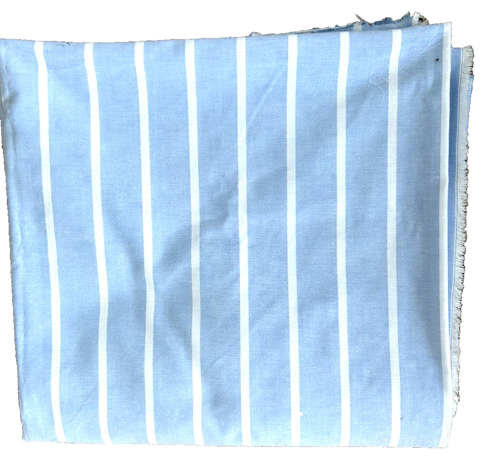 Brother Textile White Blue Striped Pillow Case Ticking upHolstery Cotton 68″x44″
